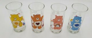 Vintage Care Bears Glasses 4 Pizza Hut 1983 Cheer Grumpy Funshine Tenderheart