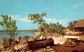 (219) Vintage Postcard Of " The Fijian ",  Yanuca Island Resort,  Fiji