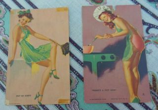 Vintage Postcards - Set Of 2 - " Not So Dusty " & " Here 