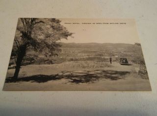 015 Vintage Rppc Postcard Front Royal Virginia From Skyline Drive Car & Man