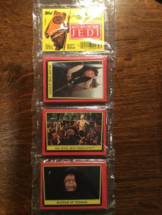 Vintage 1983 Star Wars Return Of The Jedi Topps Trading Cards - Rack Pack