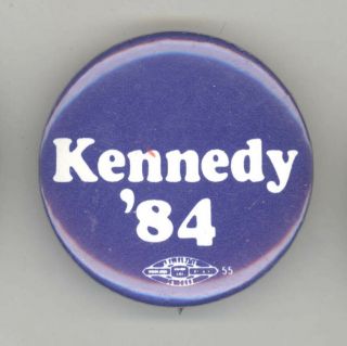 1984 Edward Ted Kennedy President Political Pin Button Pinback Emk Jfk Rfk