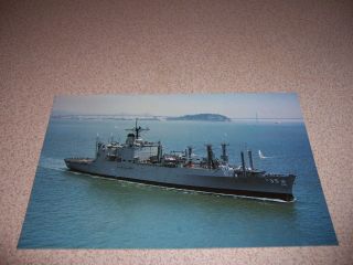 1970s Uss Kiska Ae - 35 Us Navy Ammunition Ship Vtg Postcard