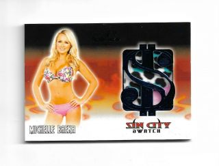 2020 Benchwarmer Vegas Baby Michelle Baena Sin City Swatch Card 
