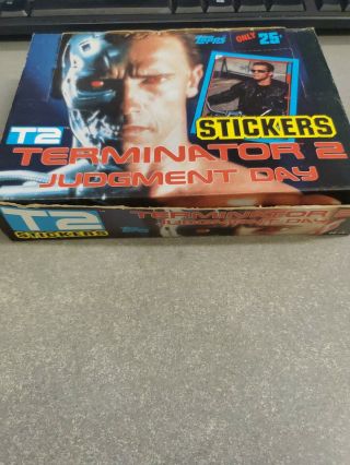 1991 Topps T2 Terminator 2 Judgement Stickers Box 48 Wax Packs