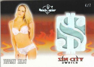 2020 Benchwarmer Vegas Baby Tiffany Selby Sin City Swatch Card /7