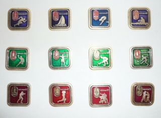 Set of 20 USSR Soviet Badge Sport Olympic Games Moscow 1980 2