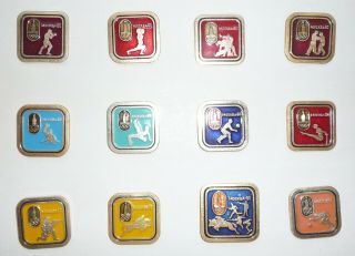 Set of 20 USSR Soviet Badge Sport Olympic Games Moscow 1980 3