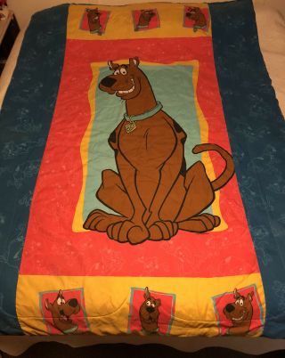 Vintage Scooby - Doo Twin Size Bed Comforter Blanket 1999 Hanna - Barbara