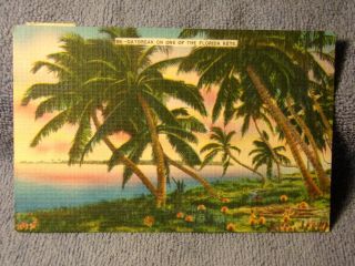 Vintage Postcard Daybreak On One Of The Florida Keys