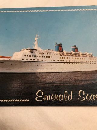 Eastern Cruise Lines SS Emerald Seas Vintage Cruise Ship Post Card 2