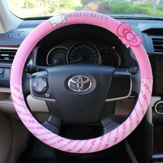 Hello Kitty Car Steering Wheel Cover Cartoon Interior Cute Accessories