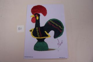 Vintage Portuguese Embroidered Silk Postcard Signed By Artist Elsi Gumier - 27 G