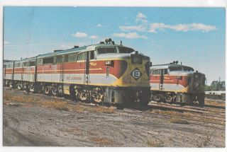 Erie Lackawanna 851 Railroad Alco Pa Trains Marion Ohio Vintage Postcard