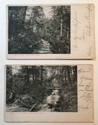 2 Antique Postcards “lover 