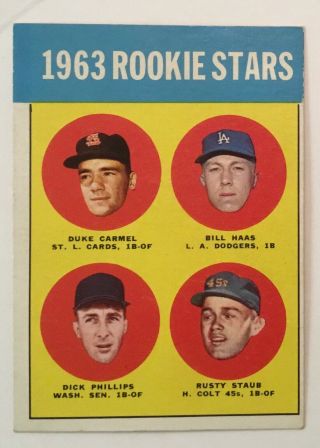 1963 Topps Rookie Stars 544 Rusty Staub