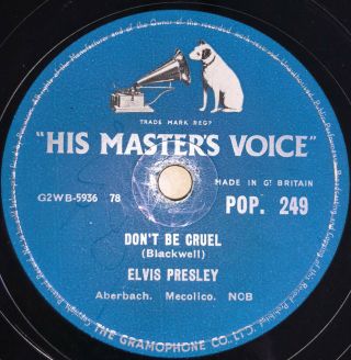 Elvis Presley 78rpm On Hmv.  Sounds.  Grreat Very Good,  Gene Vincent
