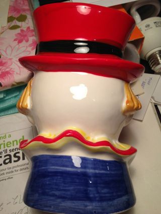 - Very RARE Vintage Ceramic Hand Painted Clown face with Red Hat 3