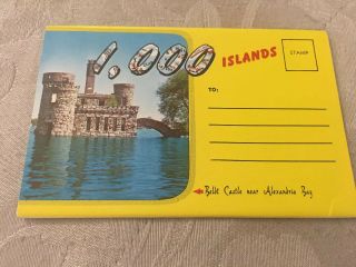 Vintage Postcard Folder Unposted 1000 Islands Alexandria Bay Ny