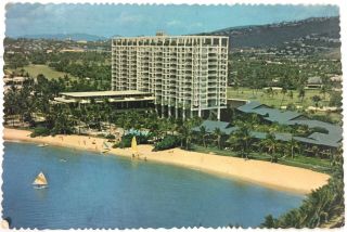 Vintage 1950s Postcard Kahala Hilton Hotel,  Honolulu,  Hawaii Unposted B4q