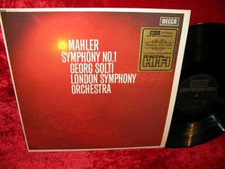 1964 Uk Nm Nimbus Supercut Sxl 6113 Stereo Mahler Symphony 1 Lso Solti Cover Exc