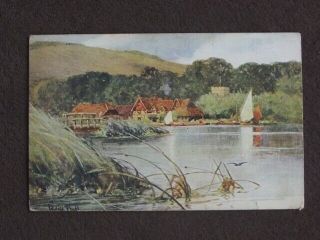 Streatyley On Thames - Artsit Signed Vtg 1912 Postcard