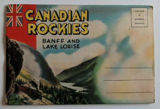 Vintage Canadian Rockies Banfff And Lake Louise Postcard Folder Alberta