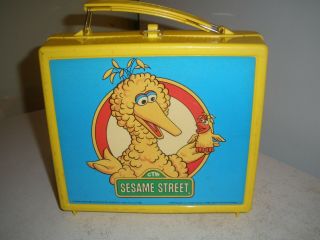 Vintage 1985 Sesame Street Plastic Big Bird Lunch Box Aladdin