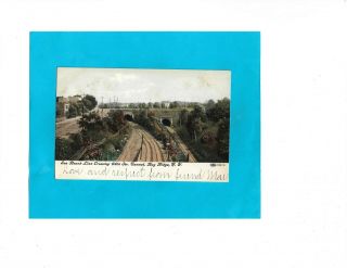 Vintage Postcard - Sea Beach Line Crossing 64th St.  Tunnel,  Bay Ridge,  York