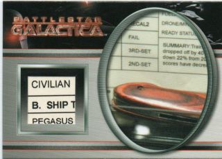Battlestar Galactica Relic Card Rc1 194/350 Screen Prop From " Razor "