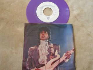 Prince " Purple Rain " / " God " 7 " Purple Vinyl Picture Sleeve 45 1984