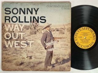 Sonny Rollins Way Out West Contemporary 3530 Mono Dg Yellow Labels Jazz Lp