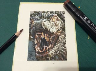 Drogon Game Of Thrones Sketch Card Aceo Limited Print Of /10 Art
