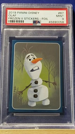 2019 Panini Disney Frozen Ii Sticker Foil 87 - Olaf Psa 9