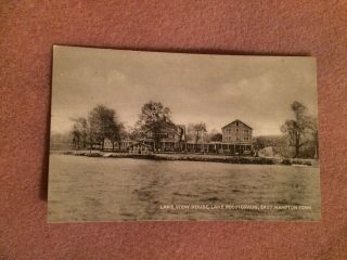 Vintage Postcard,  Lake View House,  Lake Pocotopaug,  East Hampton Ct