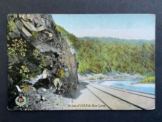 On Line Of L.  V.  R.  R.  Ox Bow Curve,  Pa Vintage Db Postcard