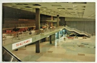 Vintage Postcard Waiting Room - Dallas Love Field Airport.  Tpc - 167