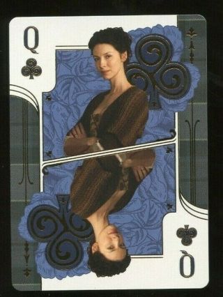 Cryptozoic Outlander Season 4 Playing Card Gold Foil Parallel - Queen Of Clubs