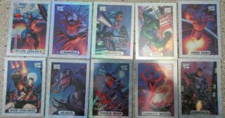 1994 Marvel Limited Edition Holofoil 1 - 10 Subset Trading Cards Nm