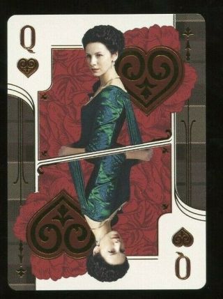 Cryptozoic Outlander Season 4 Playing Card Gold Foil Parallel - Queen Of Hearts