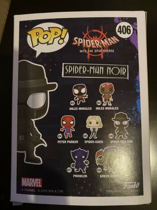Funko Pop Spider - Man Noir Bobble Head 406 3
