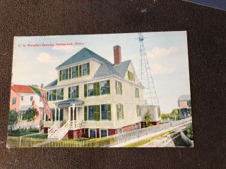 Vintage Postcard U S Weather Bureau Nantucket Ma