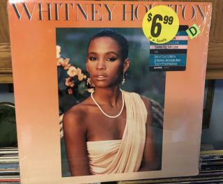 Whitney Houston Self Titled Lp W/hype Sticker Old Stock Vinyl