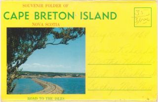 Cape Breton Island,  Nova Scotia,  Vintage Chrome Folder Postcard,  13 Views