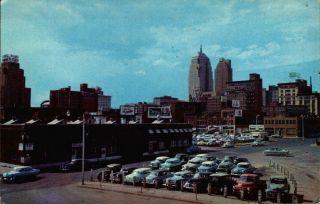 Vintage Postcard Skyline Oklahoma City Ok 1950 