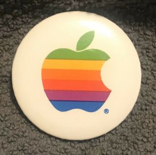 Vintage 80’s Apple Computers Logo Macintosh Mac Button/pin/badge Pinback