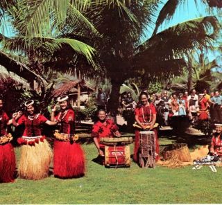 Tahitian Costumed Dance Polynesian Cultural Center Laie Oahu Hi Vintage Postcard