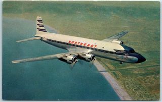 Vintage Northeast Airlines Advertising Postcard " The Grand Way To Florida "