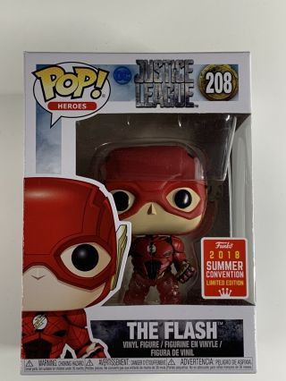 Funko Pop Justice League Sdcc 2018 Limited Edition The Flash 208 Comic Con
