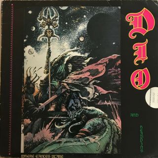 Dio " Where Eagles Blare " 1987 Dutch Metal Double Lp,  Poster Near